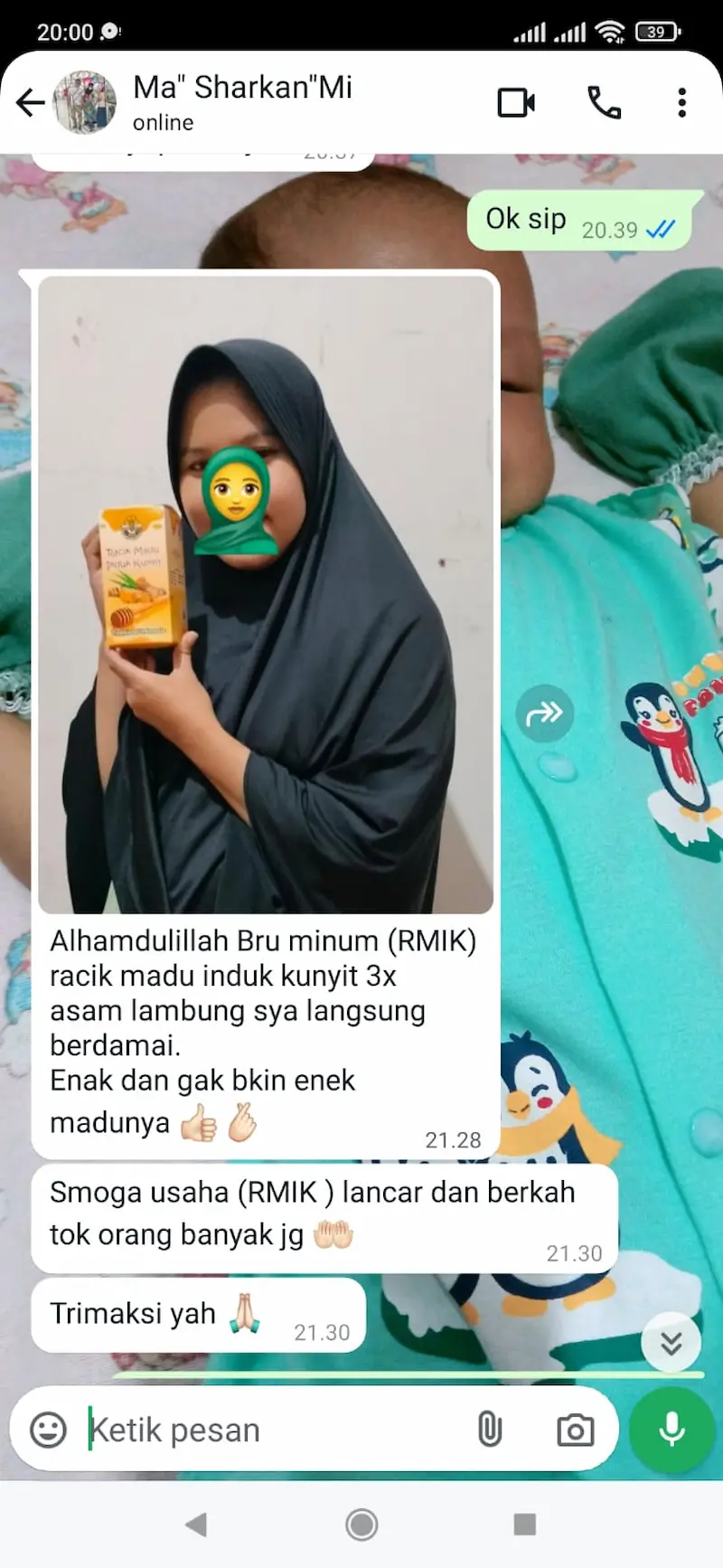 Testimoni WhatsApp 1