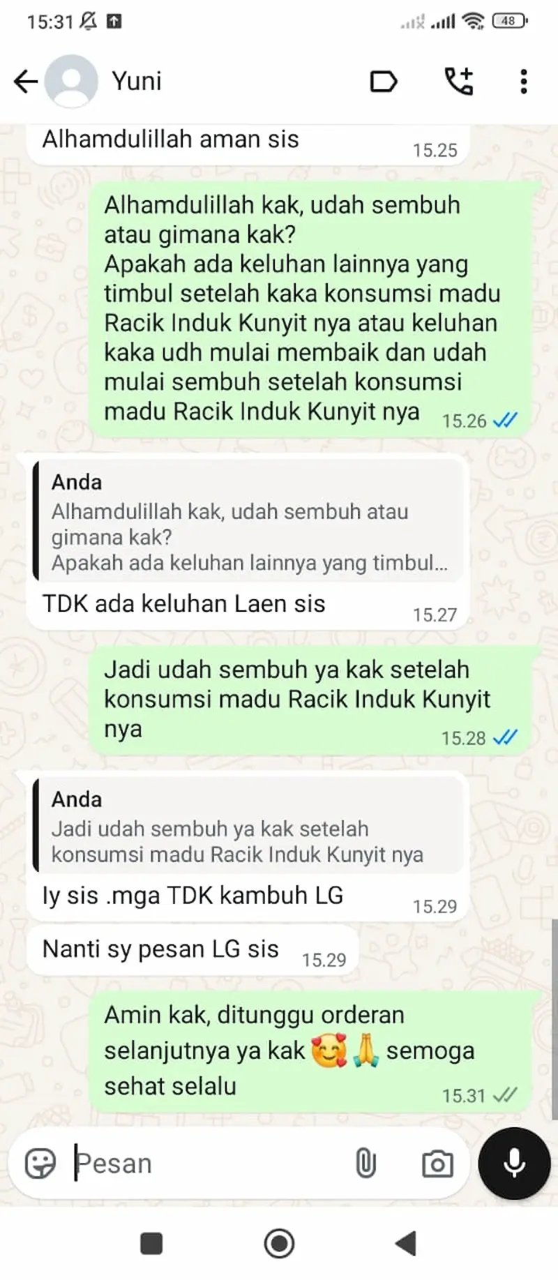 Testimoni WhatsApp 3
